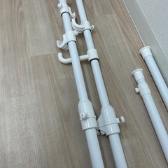 更新【訳あり】つっぱり式カーテンレール　目隠し 間仕切り 天井突っ張り伸縮 シンプル ホワイトの画像