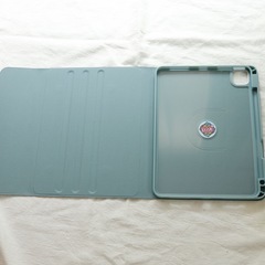 【美品】360度回転式 ★iPadケース★水色★くすみブルーの画像