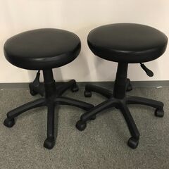 キャスター付き　丸椅子　直径40cm　2脚セット