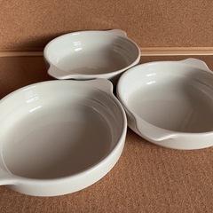 直径17cm 耐熱皿 グラタン皿 3点セット