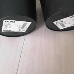 IKEAフェイク，ラベンダー鉢2個の画像