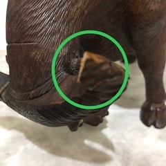 木製置物　牛
の画像