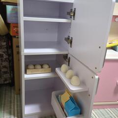 【値下】木製ままごと冷蔵庫の画像