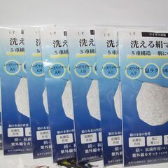 🔶高級シルク１００％マスク🔶　洗える・息ラク安心５層構造　マスク内に入れるフィルタ同梱の画像
