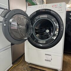 地域限定送料無料　美品【 SHARP 】シャープ 洗濯7.0㎏/乾燥3.5㎏ ドラム式洗濯乾燥機 奥行スリム マンションにもちょうどいい、コンパクトタイプ ES-S7H②の画像