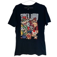 古着 スーパー マリオ Tシャツ 黒 Lサイズ