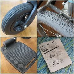♪NiSSiN/日進医療器 NAH-L7 軽量 介助用車椅子 軽7カルナナ タイヤ新品♪の画像