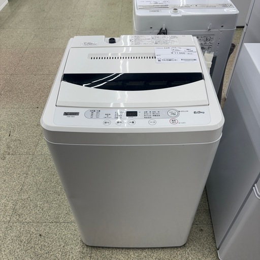 YAMADA 洗濯機　19年製　6.0㎏　TJ12355