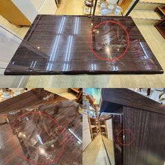 ニトリ キャビネット ポスティア ■ダークブラウン ■横幅80×奥行42×高さ70.5cm ■定価34,990円 サイドボード 食器棚  可動式棚2枚 引出し3個 ★買取帝国 朝霞店の画像