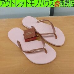 未使用品 havaianas ビーチサンダル ハワイアナス ピン...