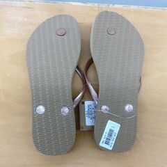未使用品 havaianas ビーチサンダル ハワイアナス ローズゴールド① 23cm レディース ROSE GOLD サンダル 札幌市 西区 西野店の画像