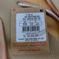 未使用品 havaianas ビーチサンダル ハワイアナス ローズゴールド① 23cm レディース ROSE GOLD サンダル 札幌市 西区 西野店の画像