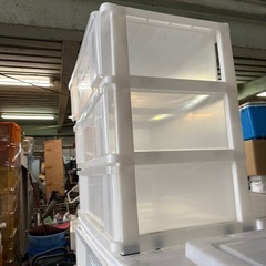 3段　プラチェスト　白の画像