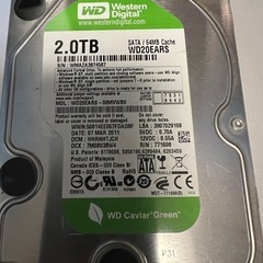 HDD 3.5inch 2TB ⚠️マークあり　中古