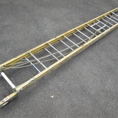 505123 / 2連はしご 2連 梯子 脚立 / 東京通信工材 GF 縮長約365cm / 中古品 ※お引取限定の画像