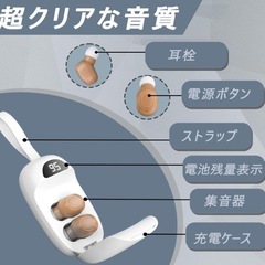 新品★集音器 高齢者 音量調節可 集音器イヤホン 高音質 簡単操作 父の日 プレゼント USB充電式 補聴器の画像