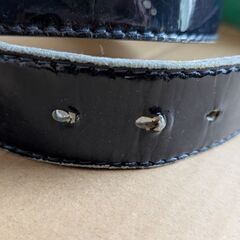 無料　中古　ZETT野球ベルト　少年野球　紺色の画像