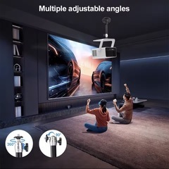 天吊り金具 プロジェクター 壁掛けブラケット 汎用 360°回転 耐荷重1kg グレーの画像