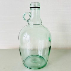 【アンティーク】ガラス瓶　淡いグリーン