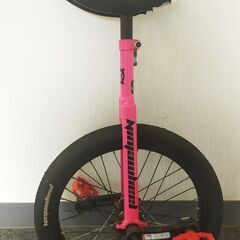 △ Ninjawheel ニンジャウィール 一輪車 18インチ 子供用一輪 小学校低学年向け タイヤの空気抜け傷サビあり 現状渡しの画像