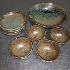 【お取引中】おまけ小皿付き 益子焼器セットの画像
