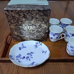 💁‍♀️たち吉ブランド　Adam＆Eve 　カップ＆皿の画像