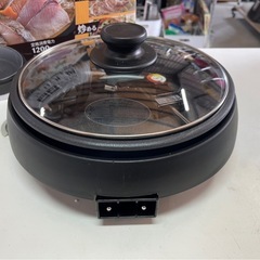 電気グリル鍋 PPIT-EG-BK ブラック 1200W 中古品 動作確認済み③の画像