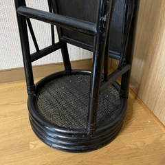 【値下げしました！】アンティーク籐フレーム姿見 の画像