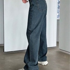 未使用品　SHEIN DAZY スラントポケットストレートレッグジーンズ　デニムパンツ　ミディアムウォッシュ　XXLの画像