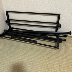 つっぱり収納ラック　黒
