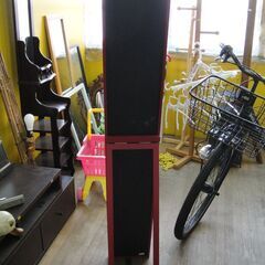 セール中につき、通常特価2,178円より半額の1,089円!　スタンドミラー　木製枠　赤　姿見　鏡の画像