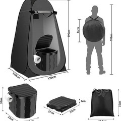 簡易トイレセット 防災トイレ テント 更衣室 シャワー室 キャンプ 災害用の画像
