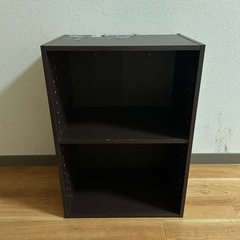 本棚 収納棚 濃いめブラウン 2段