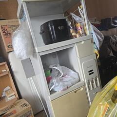 米びつ付きのレンジと炊飯器台