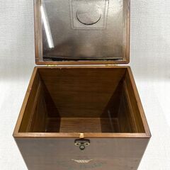 【B34】レトロ/鏡付き化粧ケース/ミラー付きメイクボックス/化粧箱/木製/メイクケース/手提げボックス/化粧品ケース/小物入れの画像