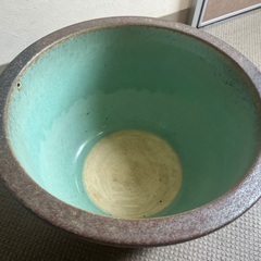 睡蓮鉢　陶器製　A 鉢ネット付　値下げしましたの画像