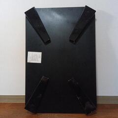 【鏡面ローテーブル】60×90cm／折りたたみ可／ブラック／コンパクト／耐荷重20kg
の画像