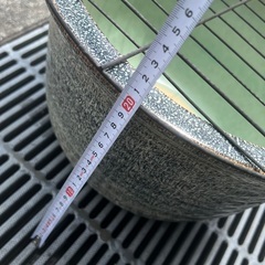 睡蓮鉢　陶器製　C 鉢ネット付　値下げしましたの画像