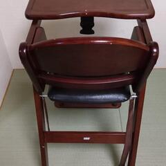 【カトージ 木製ハイチェア】折り畳み式の画像