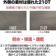 新品✨　寝袋 シュラフ コンパクト 枕付き 封筒型 限界温度-10℃ 防災 アウトドア 車中泊の画像
