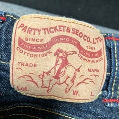 パーティチケット、デニムの画像
