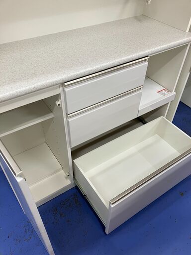 ★リユースのサカイ横浜南店★YM1023 ニトリ レンジボード ホワイト W121×D45×H201 クリーニング済み