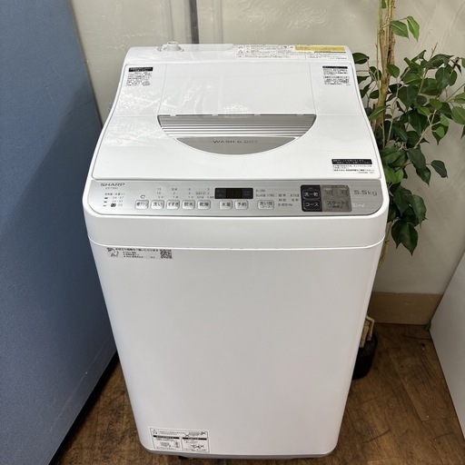I651 ? ジモティー限定価格！ SHARP 洗濯乾燥機 (洗濯：5.5㎏ 乾燥3.5㎏) ⭐ 動作確認済 ⭐ クリーニング済