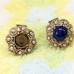 ☆アクセサリー　(片方)イヤリング　青玉　中古品　5,000円の画像