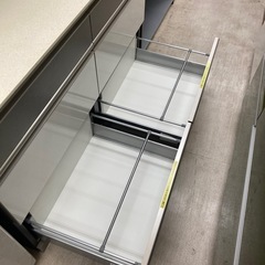 ✨綾野製作所✨2面レンジボード✨ダークブラウン✨モイス材でスチーム対応✨半ドア防止✨AYANO✨IDC大塚家具取扱✨2115の画像