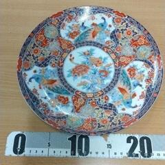 0530-605 有田焼 丸茂陶器 大皿 26㎝ 菊孔雀紋 伊万...
