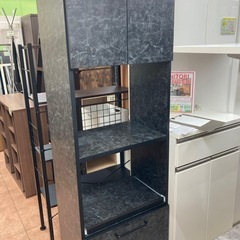 ✨KAGUCOCO/大川家具✨2面レンジボード✨大理石風デザイン...