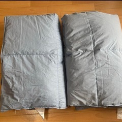 羽毛布団、布団カバー 4点セットの画像