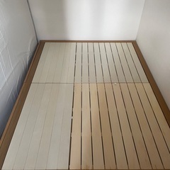 【無印良品】【廃盤品】収納ベッドダブル　木製（オーク材）