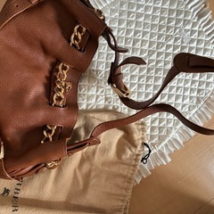 値下げ！バーバリー　プローサム　Burberry レザー　ハンドバッグ　ブラウン　ショルダー　ハンド　プローサムの画像
